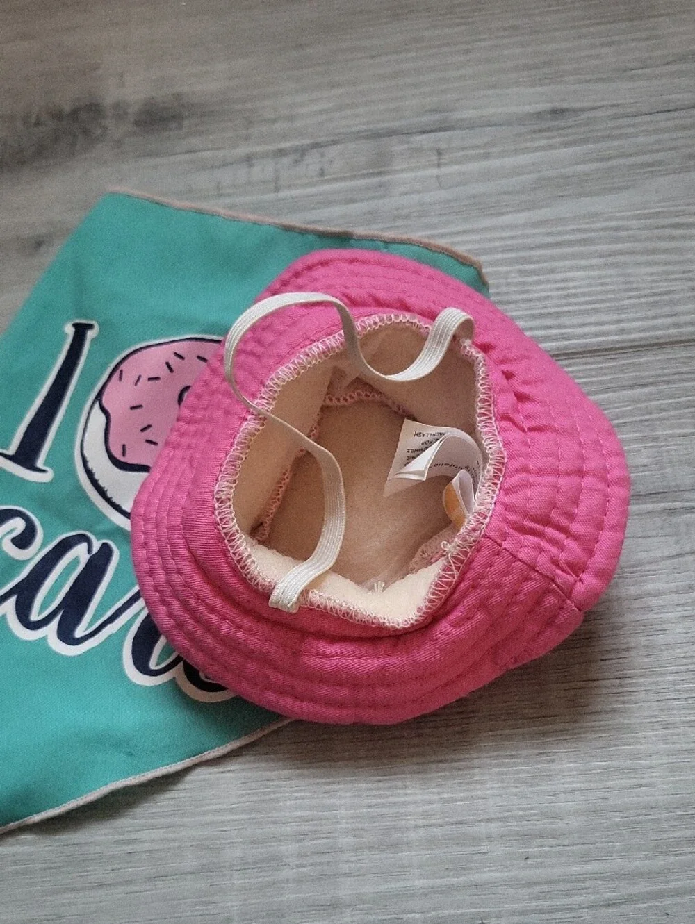 Pink Sun Hat with Heart Sunglasses and Teal Donut Bandana for Dogs